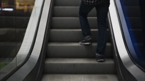People on the Escalator Stock Footage 52004604