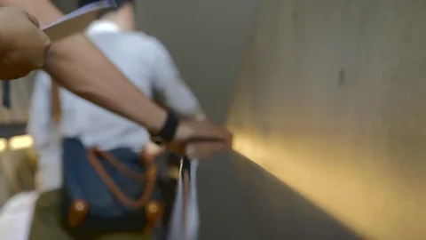 People on Escalator Stock Footage 110950157