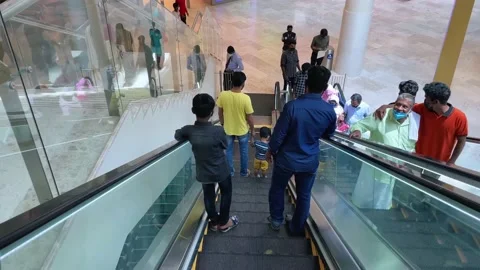 People on an escalator Stock Footage 171240277