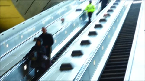 People on escalator, time lapse Stock Footage 45740421
