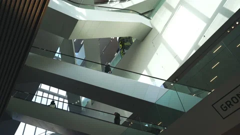 People on escalators Stock Footage 169636469