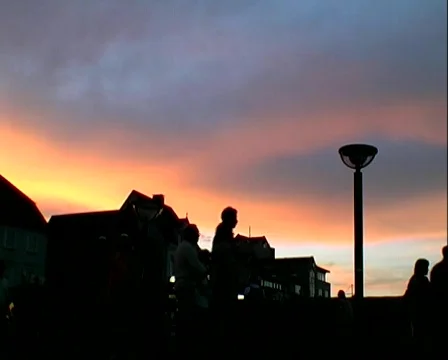 People in the evening light Stock Footage 632283