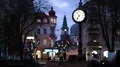 People on the evening street in Ternopil old town, Ukraine HD Footage