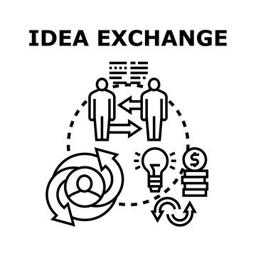 People exchanging creative ideas for business development Stock Illustration