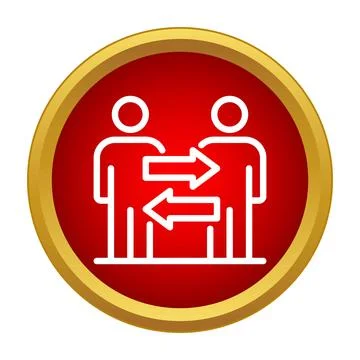 People exchanging data information or communicating online Stock Illustration