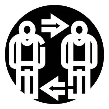 People exchanging ideas, information, or resources icon Stock Illustration