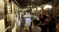 People at excursion inside Radomysl Castle, the museum of Ukrainian home icons HD Footage