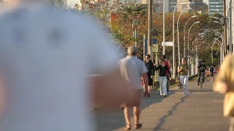 People exercising in the city Stock Footage 47914583