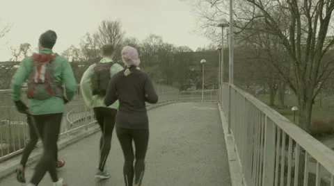 People Exercising in a park Stock Footage 33787663