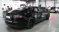 People at exhibition of electric cars. Tesla electromobile HD Footage