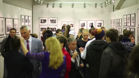 People in exhibition Silver Camera 2012 in Moscow Video stock 39225891