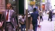 People Exit Subway Street Scene Nyc 1970S Vintage Film Home Movie  Stock Footage