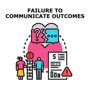 People experiencing a failure to communicate outcomes concept Stock Illustration