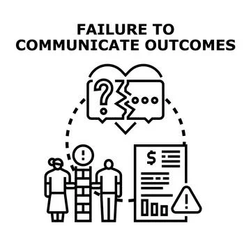 People experiencing a failure to communicate outcomes concept Stock Illustration