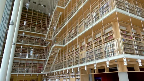 People explore the National Library in Athens Greece Stock Footage 339085626
