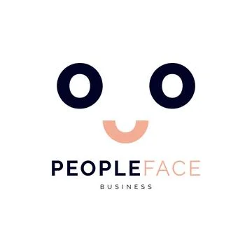 People Face Icon Logo Design Template Stock Illustration