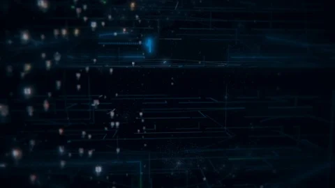 People faces connection at social network in concept footage of big data with a Stock Footage 111707473