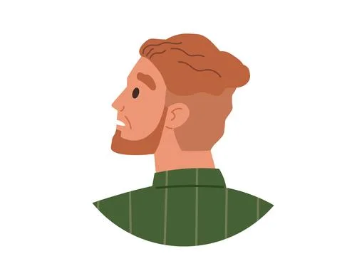 People faces. A profile view persons face provides different perspective on イラスト素材