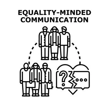 People facing communication challenges due to equality issues Stock Illustration