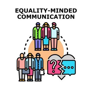 People facing communication challenges due to equality issues Stock Illustration