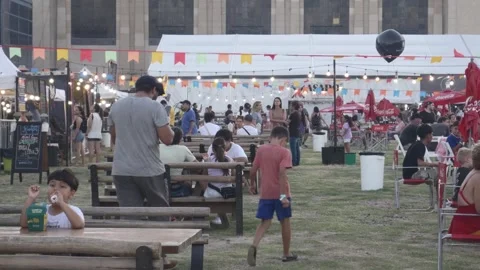 People at fair Stock Footage 291561427