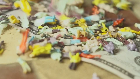 People fall on dollar banknotes. concept on the financial crisis. slow motion 스톡 동영상 87108301