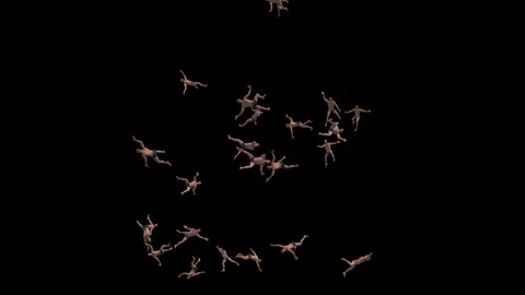 People Falling in Alpha Channel Stock Footage 101200335