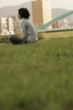 People in the field 스톡 사진