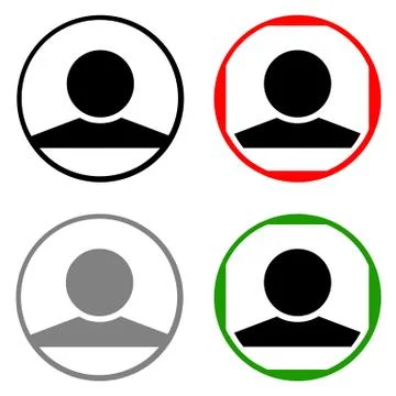 People figure icons vector in multiple colors Stock Illustration