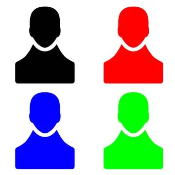 People figure icons vector in multiple colors Stock Illustration