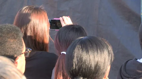 People filming on smart phone camera Stock Footage 65130800