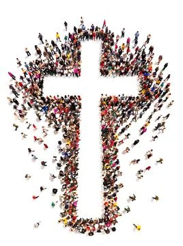 People finding Christianity Stock Illustration