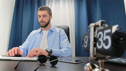 People finished work in the office Stock Footage 69881194
