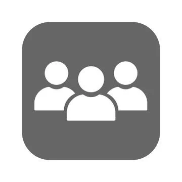 People Flat Icon. Simple Sign Of Social Group. Vector Illustrated Symbol Illustrazione stock