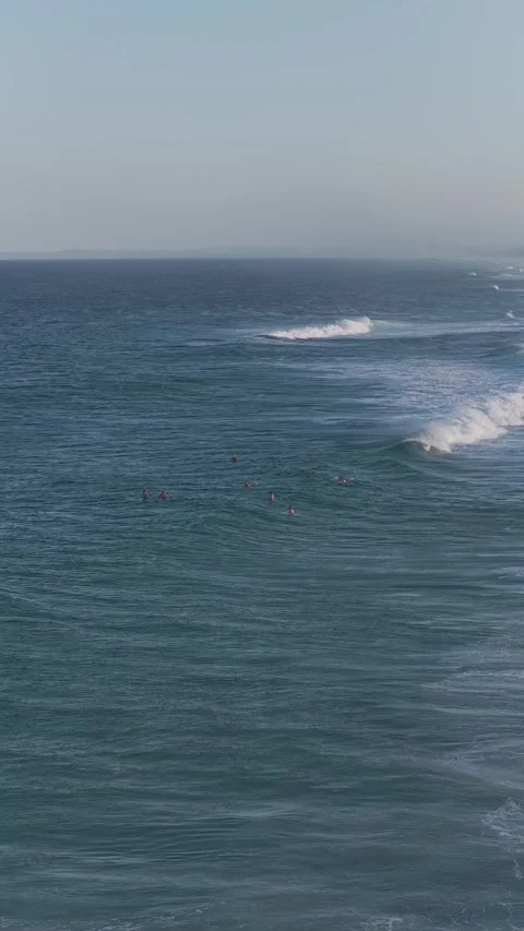 People Floating In The Ocean In Hastings Point, New South Wales, Australia - Stock Footage 333658176