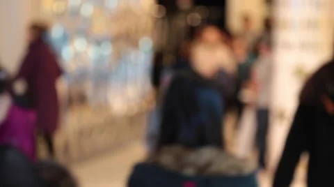 People flow, shopping mall Stock Footage 57787216