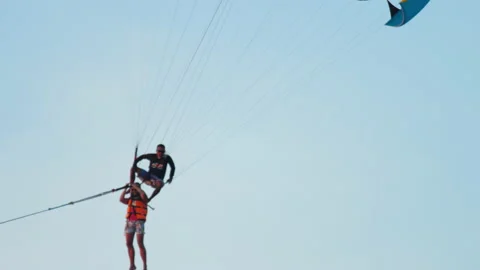 People fly on a paraglider Video stock 171257400