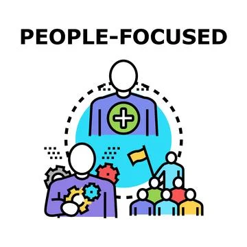 People focused business strategy developing for team success Ilustração Stock