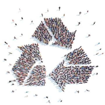 People in the form of arrows. Stock Illustration