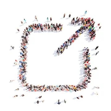 People in the form of arrows Stock Illustration