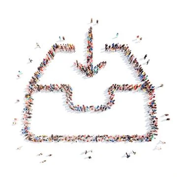 People in the form of arrows Stock Illustration
