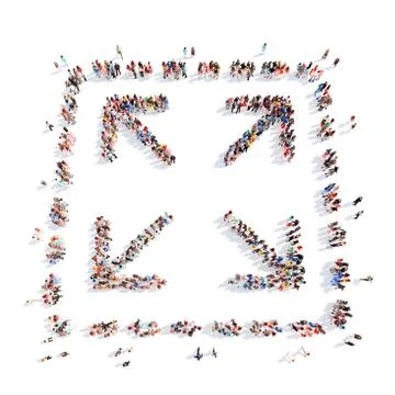People in the form of arrows Stock Illustration