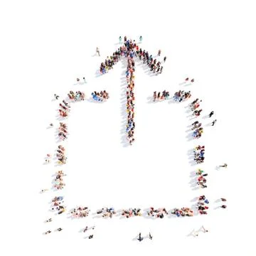 People in the form of arrows Stock Illustration
