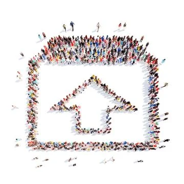 People in the form of arrows Stock Illustration