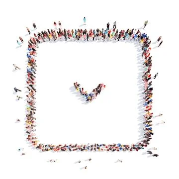 People in the form of arrows Stock Illustration