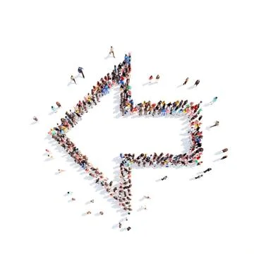 People in the form of arrows Illustrazione stock
