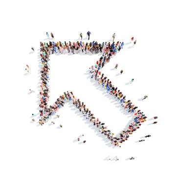 People in the form of arrows Stock Illustration