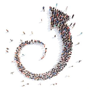 People in the form of arrows Stock Illustration