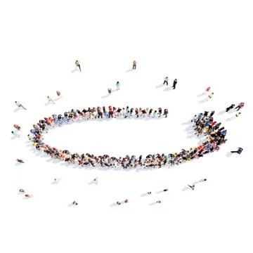 People in the form of arrows Stock Illustration