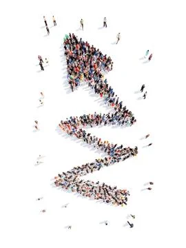 People in the form of arrows Stock Illustration